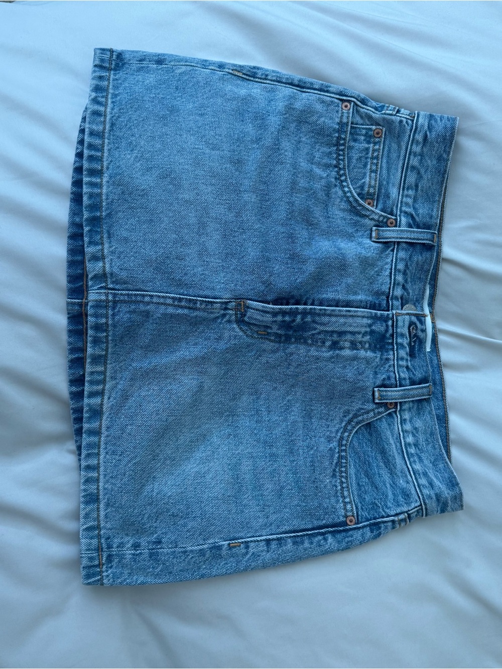 Classic Light Blue Denim Skirt